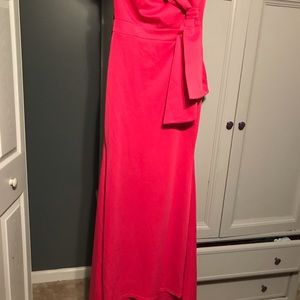 Hot pink evening gown